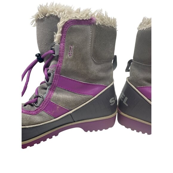 Sorel Girls Waterproof Insulated Faux Fur Lining Durable Winter Boots Size 4 - Picture 11 of 16